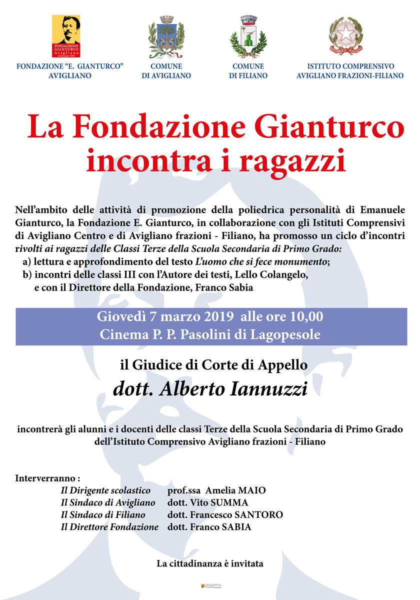 La Fondazione Gianturco incontra i ragazzi